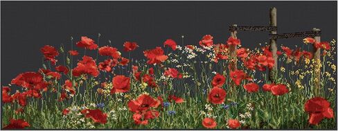 Thea Gouverneur 546A 18 Count Poppies on Aida Counted Cross Stitch Kit, 22" by 18.5", Multicolor in Saudi Arabia