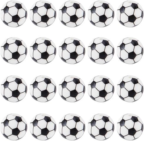SUNNYCLUE 1 Box 32Pcs Ball Silicone Beads Small Basketball Beads Sports Round Ball Basketball Silicone Beads for Jewelry Making Supplies DIY Accessories Keychain Necklace Bracelet Crafting Beginners in Saudi Arabia