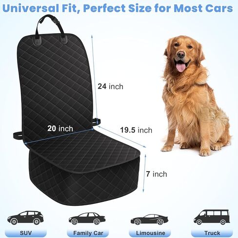 ELONGRIVER Dog Car Seat Covers, Waterproof Front Seat Cover in Kuwait