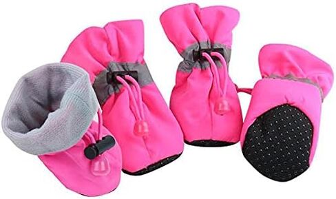 Soft Small Dog Shoes, Puppy Lightweight Shoes for Summer & Winter, Non Skid Kitten Booties for Walking Pink Size 7 in Saudi Arabia