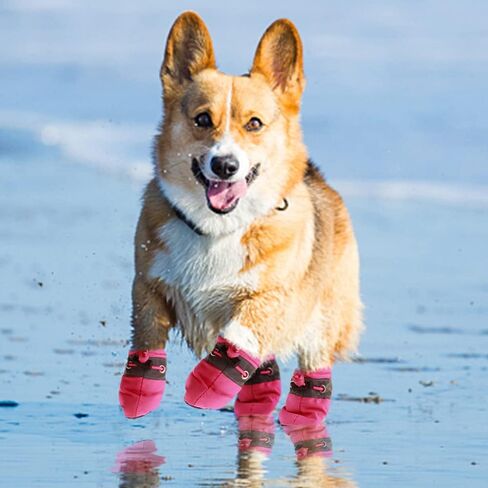 Soft Small Dog Shoes, Puppy Lightweight Shoes for Summer & Winter, Non Skid Kitten Booties for Walking Pink Size 7 in Saudi Arabia