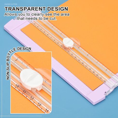 PATIKIL Paper Cutter Trimmer, A4 Straight Portable Paper Slide Paper Slicer with Hole Punch, Replacement Blade and Binder for Craft Cardstock, Label Card, Scrapbook, Green in Saudi Arabia