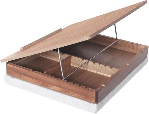 Easel Lap Desk for Adults, Acacia Wood Lap Desk for Laptop with Storage and Cushion, Height Adjusted Laptop Pad for Writing, Drawing, Laptop Work, and More, Fits up to 17.3 Inch Laptop in Saudi Arabia