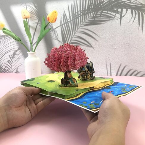Journey of Love Pop-Up Card, Anniversary Card for Wife, Husband, Her, Him, Wedding, 3D Romantic Couple with Heart, Valentines Day Cards for Wife, 6"x 8" in Saudi Arabia
