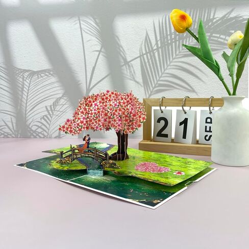 Journey of Love Pop-Up Card, Anniversary Card for Wife, Husband, Her, Him, Wedding, 3D Romantic Couple with Heart, Valentines Day Cards for Wife, 6"x 8" in Saudi Arabia