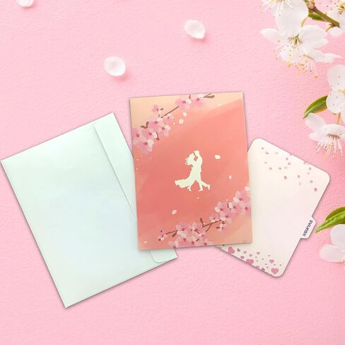 Journey of Love Pop-Up Card, Anniversary Card for Wife, Husband, Her, Him, Wedding, 3D Romantic Couple with Heart, Valentines Day Cards for Wife, 6"x 8" in Saudi Arabia