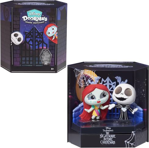 DOORABLES Disney Grand Entrance 3-inch Collectible Figures Jack Skellington and Sally, Officially Licensed Kids Toys for Ages 5 Up, Amazon Exclusive in Kuwait