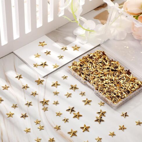 1000 Pcs Iron on Gold Star Mini Hotfix 8mm 10mm 13mm Flat Back Glue Studs Iron on Star Patches for Clothing Shoes Bags Dress Hat Pants Repair Decoration and DIY Craft in Saudi Arabia