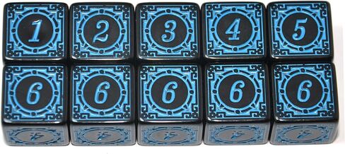 SmartDealsPro 10-Pack D6 Six Sides 16mm Dice Die for DND MTG PRG Wow Table Game Math Teaching (Red Letter) in Kuwait