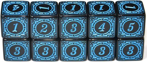 SmartDealsPro 10-Pack D6 Six Sides 16mm Dice Die for DND MTG PRG Wow Table Game Math Teaching (Red Letter) in Kuwait