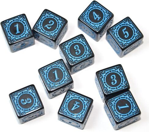 SmartDealsPro 10-Pack D6 Six Sides 16mm Dice Die for DND MTG PRG Wow Table Game Math Teaching (Red Letter) in Kuwait