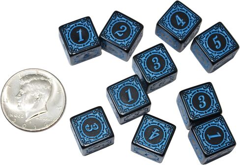 SmartDealsPro 10-Pack D6 Six Sides 16mm Dice Die for DND MTG PRG Wow Table Game Math Teaching (Red Letter) in Kuwait