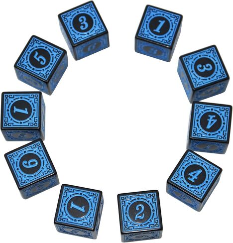 SmartDealsPro 10-Pack D6 Six Sides 16mm Dice Die for DND MTG PRG Wow Table Game Math Teaching (Red Letter) in Kuwait