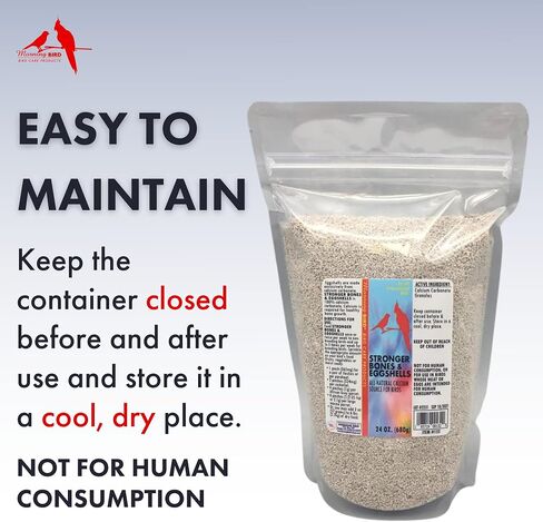 Morning Bird Stronger Bones & Eggshells, Calcium Carbonate for Breeding and Non-Breeding Birds, Promotes Healthy Bone Growth, 10 oz in Saudi Arabia