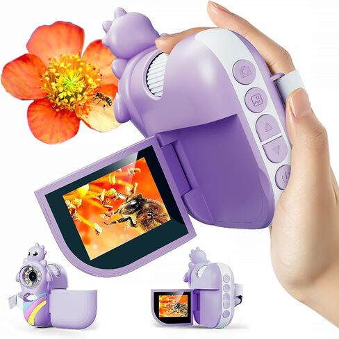 Microscope for Kids,Handheld Kids Microscope – 1000X Magnification,2'' HD Screen,1080P Camera,Built-in Telescope,STEM Educational Toy,Christmas/Birthday Gift for Ages 3-12 (Purple) in Saudi Arabia