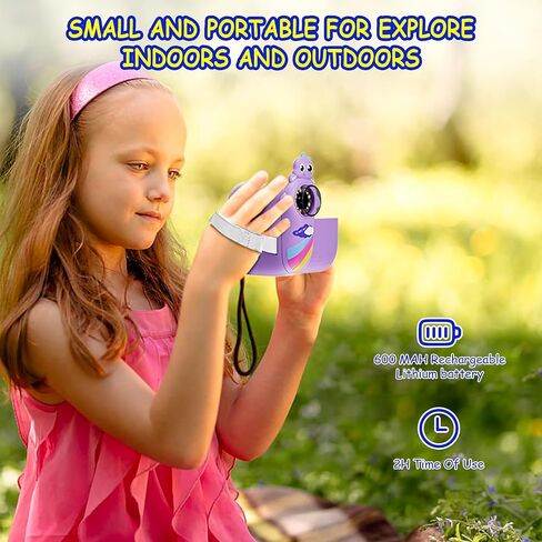 Microscope for Kids,Handheld Kids Microscope – 1000X Magnification,2'' HD Screen,1080P Camera,Built-in Telescope,STEM Educational Toy,Christmas/Birthday Gift for Ages 3-12 (Purple) in Saudi Arabia