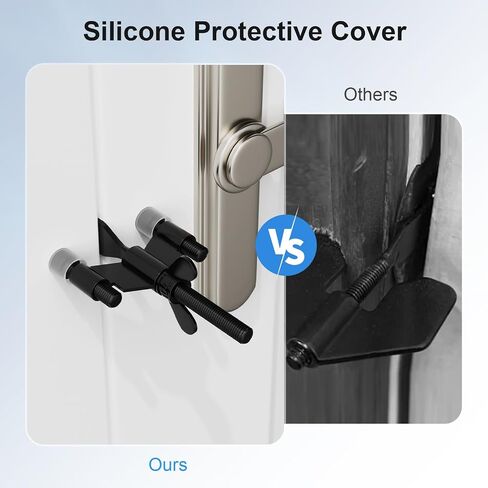 Portable Door Lock Upgraded Stoppers, Hotel Doors Locks for Travelers Safety Locker Jammer Security Devices from Rooms Inside Travel Home Apartment Bedrooms Essentials Reinforcement for Women in Kuwait