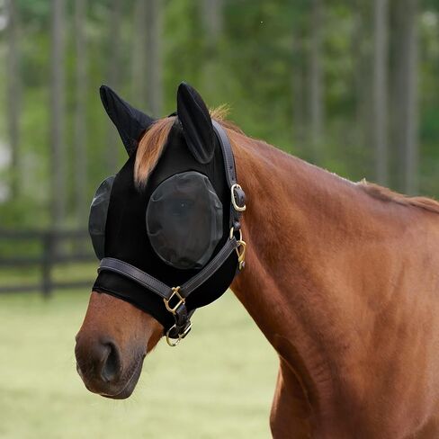 SmartPak Comfort Horse Fly Mask with SmartCore Technology | UV Horse Mask | UPF 50 | Forelock Hole | Stretch Material | Fine Mesh Around Ears | Moisture-Wicking for Cool Comfort in Saudi Arabia