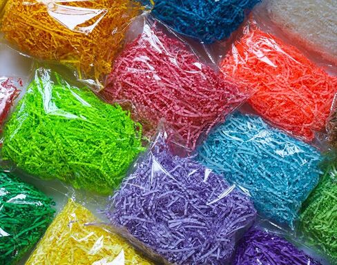 Zhzrche 50g Crinkle Cut Paper Shred Filler للتعبئة وحشو السلة الفارغة ، حشو الأنسجة الأنسجة الحشائش صناديق الهدايا لحشو ديكور عيد الفصح (الوردي) in Kuwait