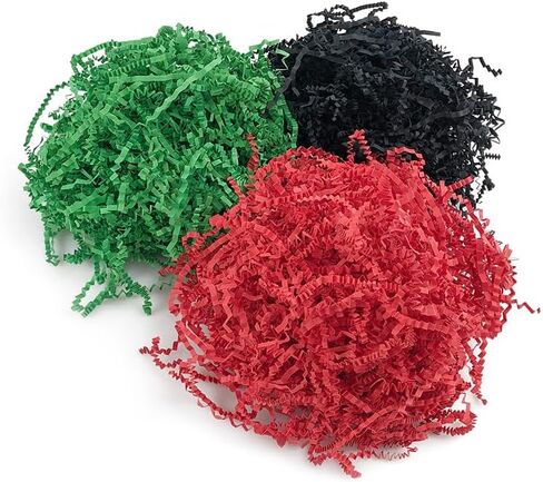 Zhzrche 50g Crinkle Cut Paper Shred Filler for Packing and Empty Basket Filler, Raffia Tissue Paper Grass Stuffers Gift Boxes Filler for Easter Decoration (Dark green) in Kuwait