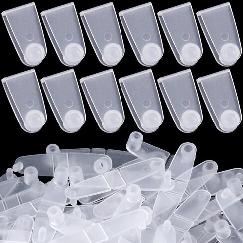 PAGOW 100 Pcs Plastic Keychain Clips, Acrylic Keychain Connector, Clear Keychain Clips for Crafts, Keychain Attachment for Office, DIY Crafts, Jewelry Making in Kuwait