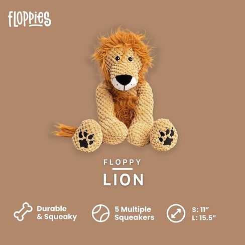 fabdog Floppies Plush Dog Toy - Cute & Durable Squeaky Dog Toys - Best Squeak Toy for Puppies and All Breeds | Ideal Pet Gift| Large Octopus in Saudi Arabia