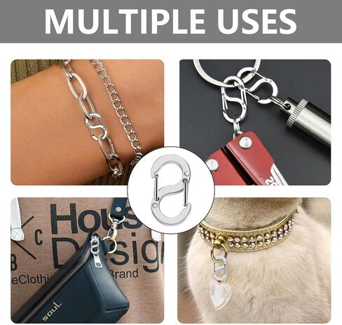 WISYOK 5PCS Double Opening Bracelet Clasp, Bracelet Connector Golden Medium Necklace Shortener Clasp for Jewelry Making Necklace Clasps and Closures in Saudi Arabia