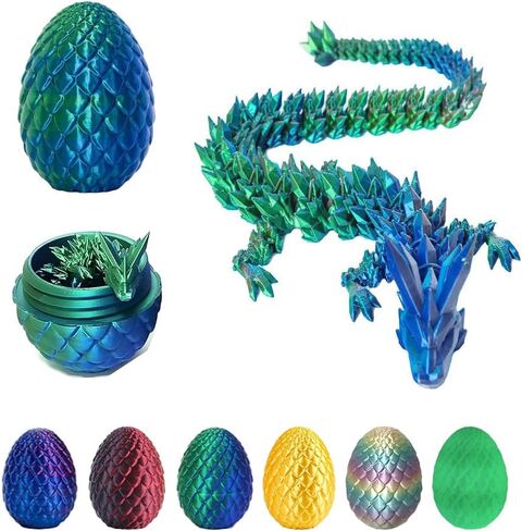 3D Printed Eggs Toys,Articulated 3D Dragon Toys with 3D Eggs,Fidget Toys Adults,Easter Eggs Mythical Eggs with Inside,Desk Toys for Gifts,Home Office Decor in Saudi Arabia