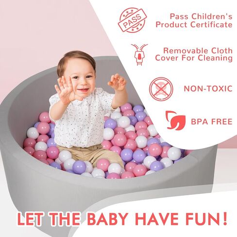 Foam Ball Pit for Kid, Kids Soft Ball Pit,Kiddie Balls PoolIdeal Gift Toys for Children, 27 Inch in Kuwait