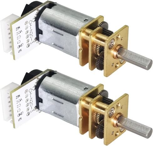2PCS DC 12V 200 دورة في الدقيقة N20 محرك تشفير مع مستشعر القاعة 3-12V 7.5-3000 دورة في الدقيقة محرك الدقة لـ Arduino (12-200) in Kuwait