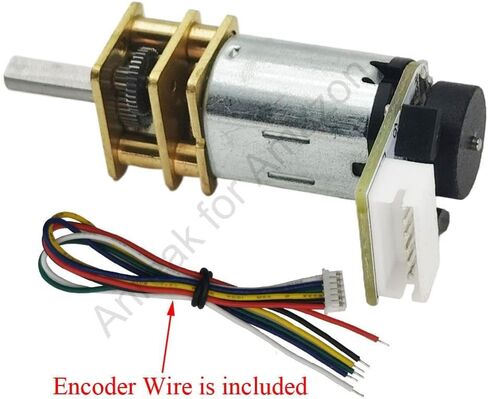 2PCS DC 12V 200 دورة في الدقيقة N20 محرك تشفير مع مستشعر القاعة 3-12V 7.5-3000 دورة في الدقيقة محرك الدقة لـ Arduino (12-200) in Kuwait