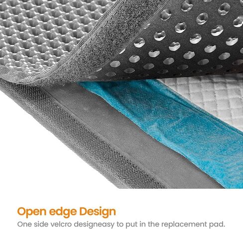 Cat Litter Box Mat for Multi-Cat Homes, 30"x24" XXL Waterproof Litter Trapper with Handles & 30% Wider Hex Grid, Double-Layer EVA Kitty Mat, Non-Slip Floor Protector, Gray in Saudi Arabia