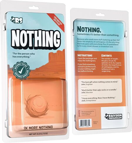 Nothing Gift - Funny Gag Gift for Men Who Want Nothing Or Have Everything - Hilarious White Elephant Gift of Nothing - Christmas Stocking Stuffer Useless Box in Saudi Arabia
