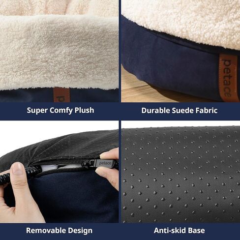 Heated Cat Bed with Auto Shut Off Timer, 17.7" x 13.7" Adjustable Temperature Indoor Pet Heating Cushion Bed for Kittens, Cats, Puppies and Small Dogs, Gray in Kuwait