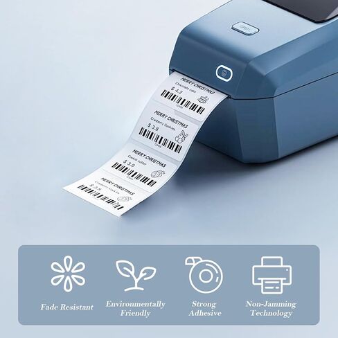4x6 Thermal Shipping Labels, 500pcs Perforated Fanfold, Compatible Zebra & Rollo Printers and Most Thermal Printer, Perforated, Commercial Grade (500, 4 * 6-1) in Kuwait