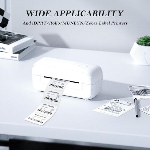 4x6 Thermal Shipping Labels, 500pcs Perforated Fanfold, Compatible Zebra & Rollo Printers and Most Thermal Printer, Perforated, Commercial Grade (500, 4 * 6-1) in Kuwait