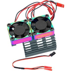 RC 30mm 28000 دورة في الدقيقة مروحة محرك مزدوجة مع ترقيات استبدال المحرك المعدنية بدون فرش من 1/8 1/10 RC CAR 540 550 F540 3650 3660 Motor.Motor Cooling Fans ، Red (1pcs)