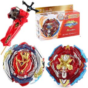 B-201 Zest Achilles Xiphoid Excalibur 1 قطعة ثنائية الاتجاه ، Battle Battling Tops مع مجموعة القاذفات ، Burst Quadrive Gyros for Boys Kids Birthdy Party Idea Idea Gift
