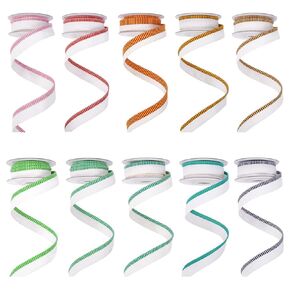 INFUNLY 20 Yards Twill Book Binding Endband 10 Colors Cut-Table Bookbinding Headbands 1/2" Wide Archival Binding Cloth Ribbon Bookmaking Cloth for Book Reader Lover Book Decor School Supplies DIY