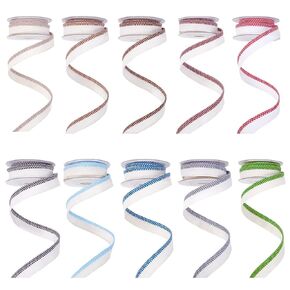INFUNLY 20 Yards Book Binding Endbands 10pcs Colorful Cotton Bookbinding Headbands 1/2" Wide Archival Binding Cloth Bookbinding Repair Tape for Book Reader Lover Book Decor School Supplies DIY Craft