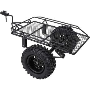 Honio RC Car Accessories ، RC Car Part Part Trailer Simulation Tralling Car Metal RC Bucket Trailer RC Trailer ، لـ D90 CC01 SCX10