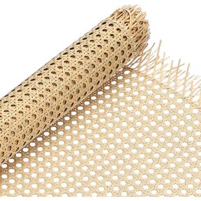 Patikil البلاستيك Rattan Rabbing Roll 24 في × 5 قدمًا من المنسوجة بولي الاصطناعية ذات الشبكة المفتوحة الشبكية الراتان ، نسج قصب قصب لـ DIY.