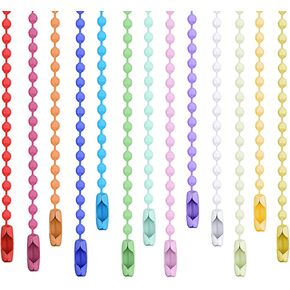 100 PCS Ball Bead Chain ، 3.74inch Color Color Coll Colasp Clasp keychain keychain keychain keys for mond
