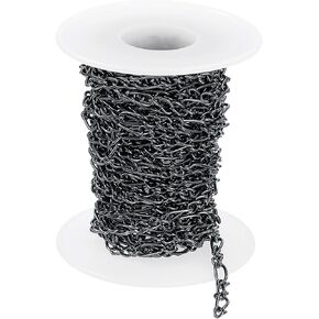 uxcell 16.4Feet Aluminum Link Chain, Link Cable Chain Twist Oval Plated Chain Bulk Craft Jewelry Making Chain Roll for DIY Necklaces Bracelets Anklets, 5x4x1mm, 3:1(S:L), Gold