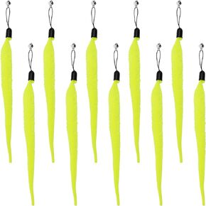 BOXOB 10pcs Cat Toy Replacement Tails, Interactive Cat Worm Toy Refills Wand Clip Attachments, Fun Automatic Moving Cats Ball Toys Accessories Compatible with 2.0