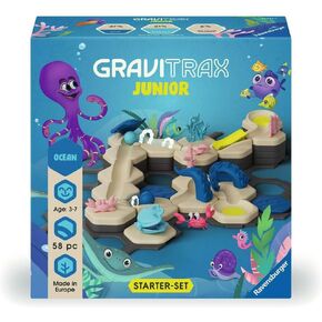 Ravensburger Gravitrax Junior Starter - Ocean | تشغيل الرخام القابل للتوسيع | زيادة المهارات الحركية والإبداع | الأعمار 3+