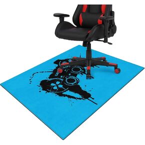 Gaming Chair Mat for Hardwood Floors,Green Honeycomb 48"x36" Game Rugs for Gaming Room, Under Desk Gamer Rug for Tile Floor,Low-Pile Game Room Rug,Non Slip Rubber Backing Large Gaming Chair Floor Mat