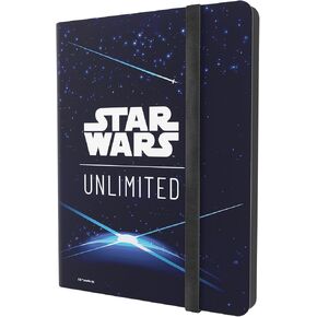 Star Wars: Unlimited Casual Album 18-Pocket - Holds 360 Double-Sleeved Cards – Side-Loading Pockets & Elastic Strap – Officially Licensed Accessory, Card Back Blue Design, Made by Gamegenic