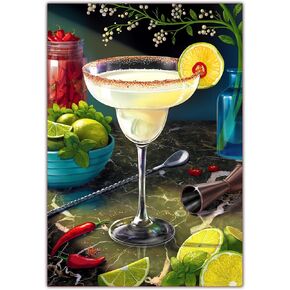 Jigsaw Puzzle 1000 قطعة - مارغريتا ، متعة تعزيز الدماغ للبالغين ، العائلات ، الأصدقاء ، ليالي اللعبة ، ملصق ، هدايا لعشاق الكوكتيل ، الحجم النهائي 27.5 "× 19.5"
