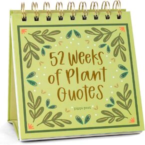 52 Weeks of Happy Quotes Desk Flip Calendar, Office Desk Decor for Women, Aesthetic Cute Accessories, Positive Affirmations Decorations, Motivational and Inspirational Gifts for Women